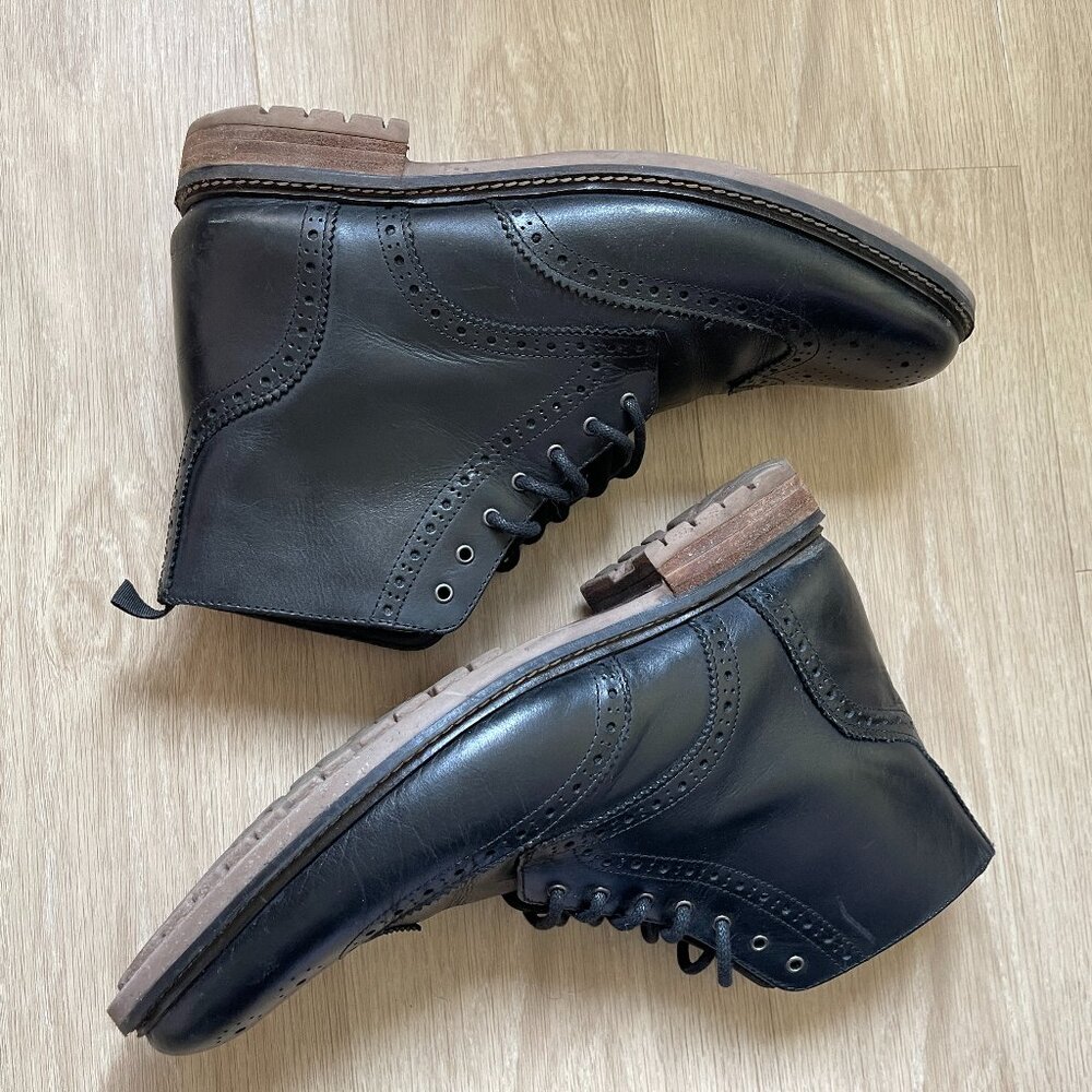 Silver Street Black Boots Size 12W
